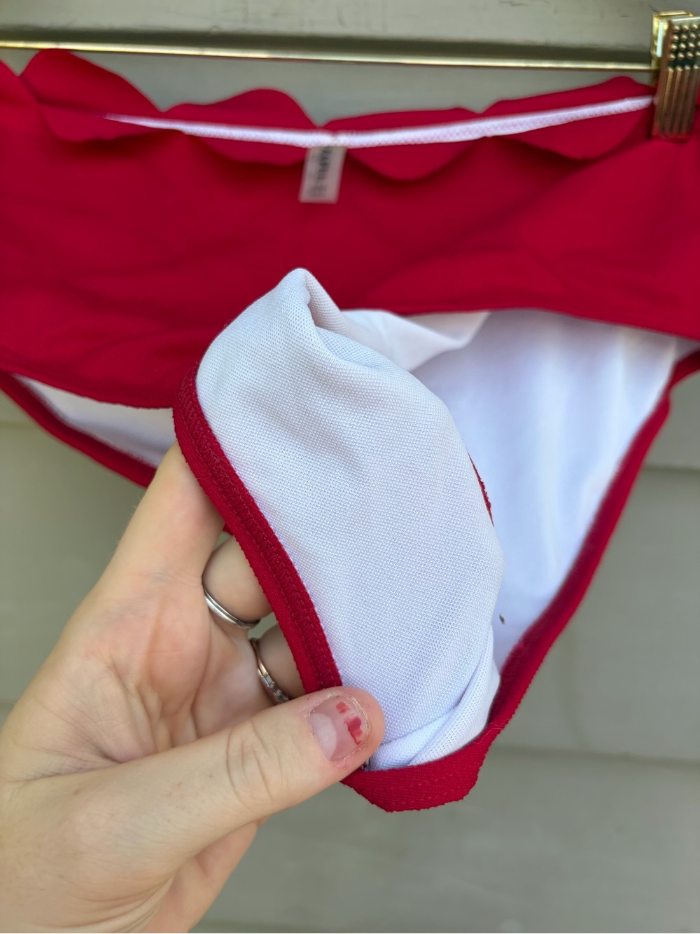 Zaful New 2 piece scalloped swim suit - Picture 5 of 8
